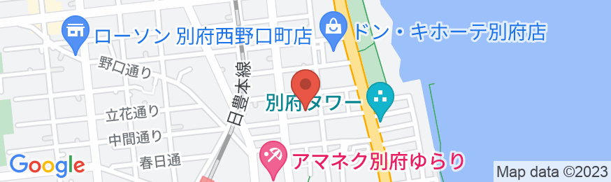 別府温泉 くつろぎの温泉宿 山田別荘の地図