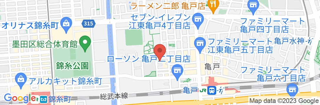スーパーホテル東京・亀戸の地図