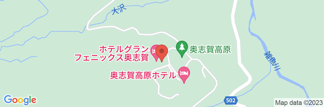 ホテルグランフェニックス奥志賀の地図