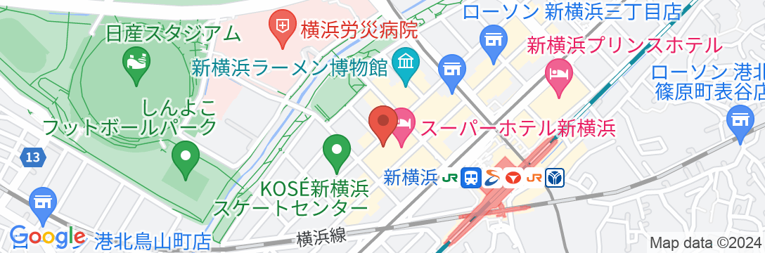 ラグナスイート新横浜の地図