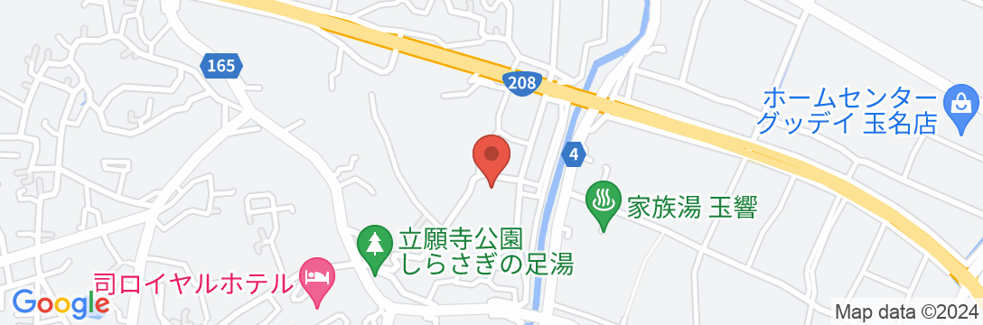 玉名温泉 1350坪の日本庭園の宿 尚玄山荘の地図