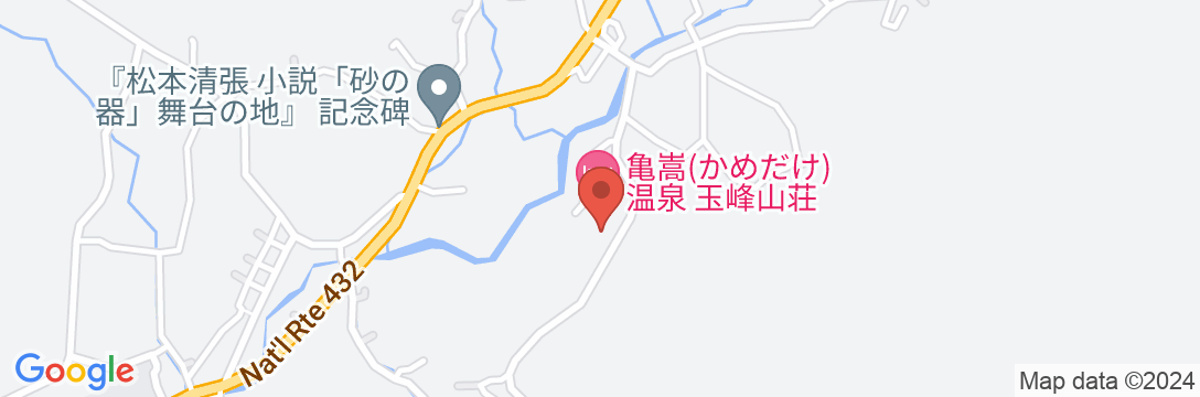 亀嵩温泉 玉峰山荘の地図