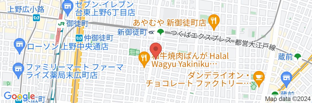 住友不動産ホテル ヴィラフォンテーヌ東京上野御徒町の地図