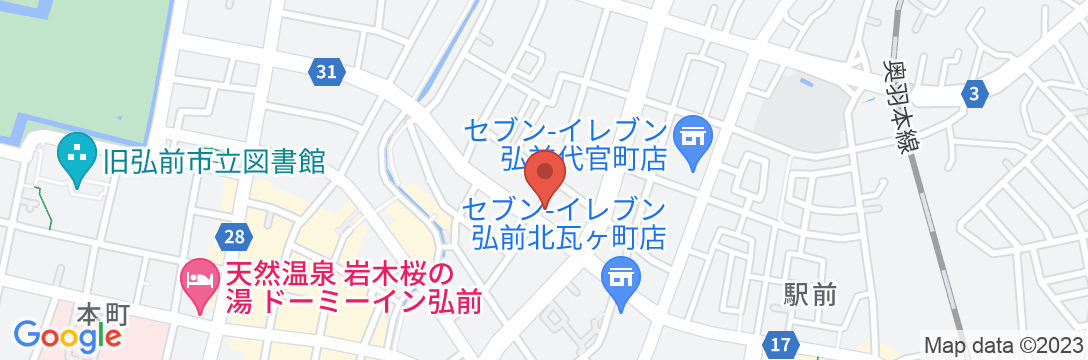 ホテルハイパーヒルズ弘前(BBHホテルグループ)の地図