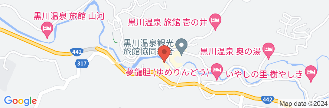 黒川温泉 山の宿 新明館の地図