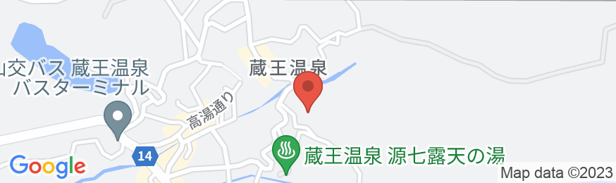 蔵王温泉 最上高湯 善七乃湯(旧:蔵王温泉 大平ホテル)の地図