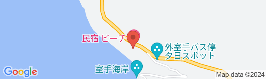 民宿 ビーチの地図