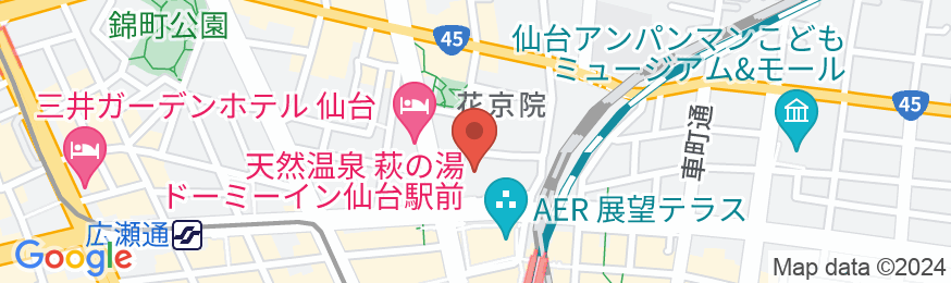 ホテル モンテ エルマーナ仙台(ホテルモントレグループ)の地図