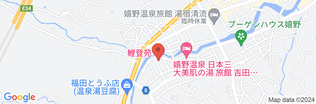 嬉野温泉 割烹旅館 鯉登苑(りとうえん)の地図