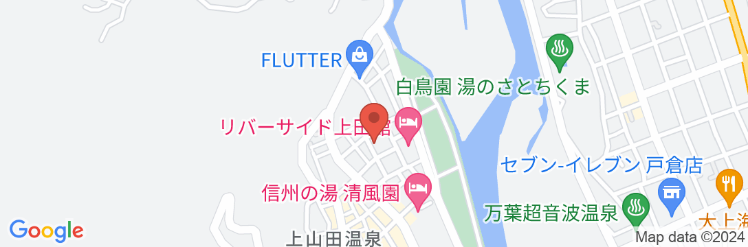 戸倉上山田温泉 遊子 千曲館の地図