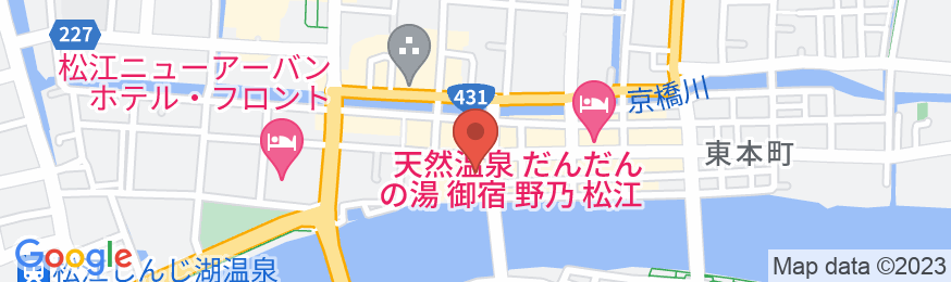 全室源泉温泉かけ流し 松江シティホテル本館の地図