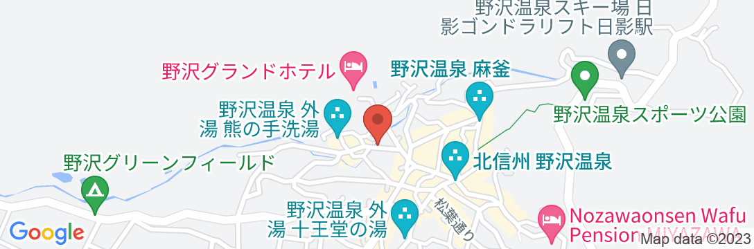 野沢温泉 河一屋旅館の地図
