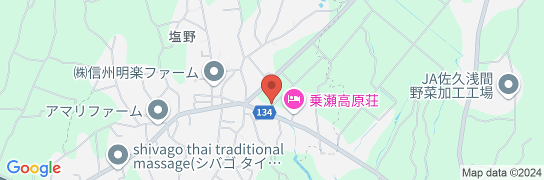 乗瀬高原荘の地図