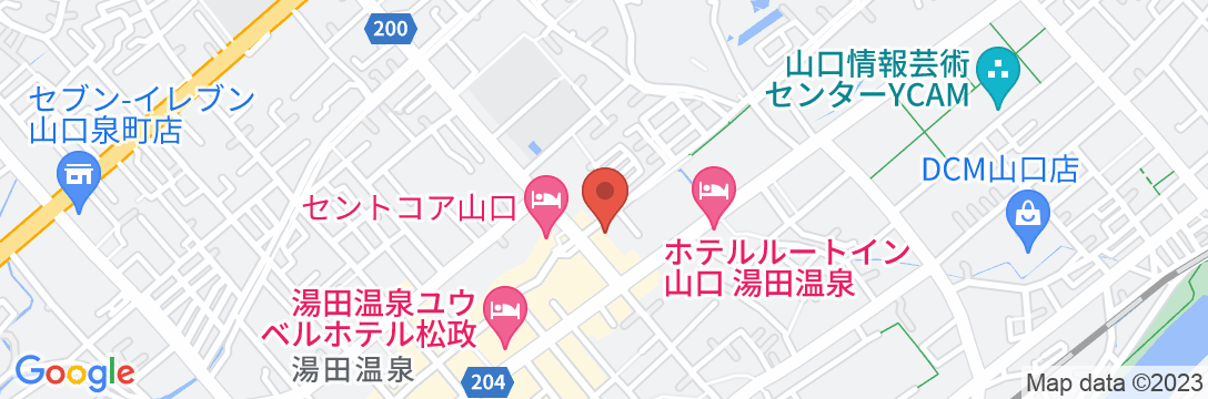 湯田温泉 防長苑の地図
