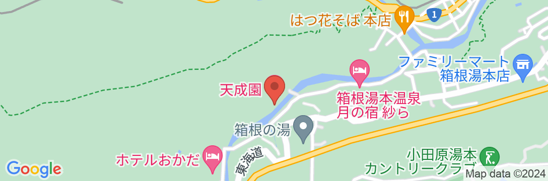 箱根湯本温泉 天成園の地図