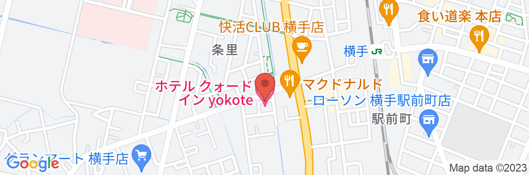 クォードインyokoteの地図