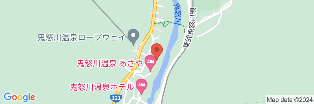 鬼怒川温泉 あさやの地図