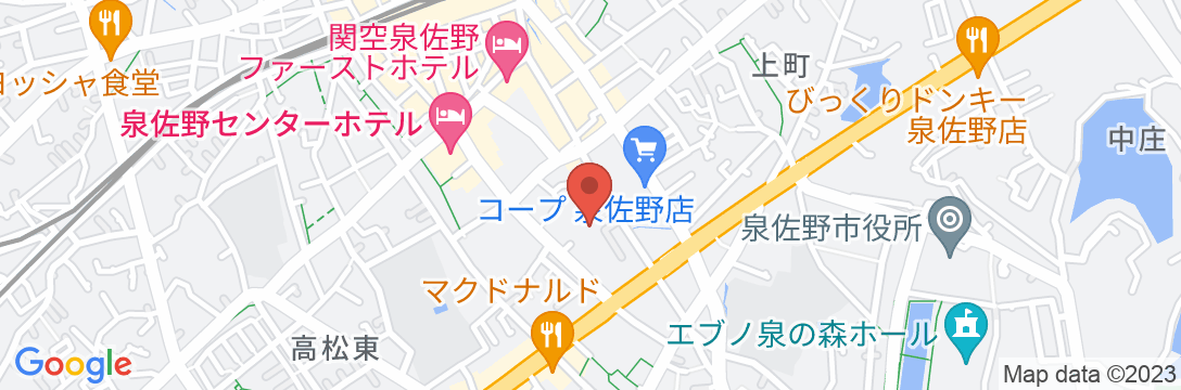 ベルビューガーデンホテル関西空港の地図