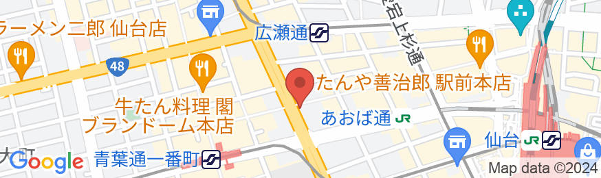 ホテルクラウンヒルズ仙台青葉通り(BBHホテルグループ)の地図