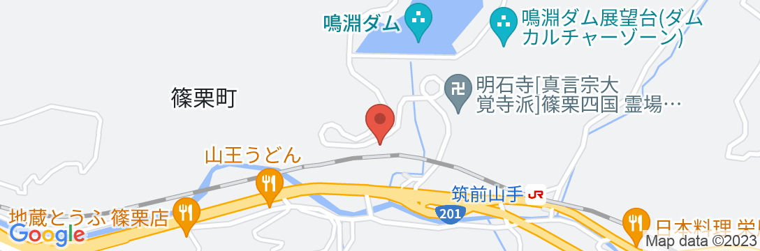 篠栗観世の湯 亀乃屋の地図