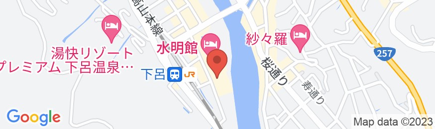 下呂温泉 水明館の地図