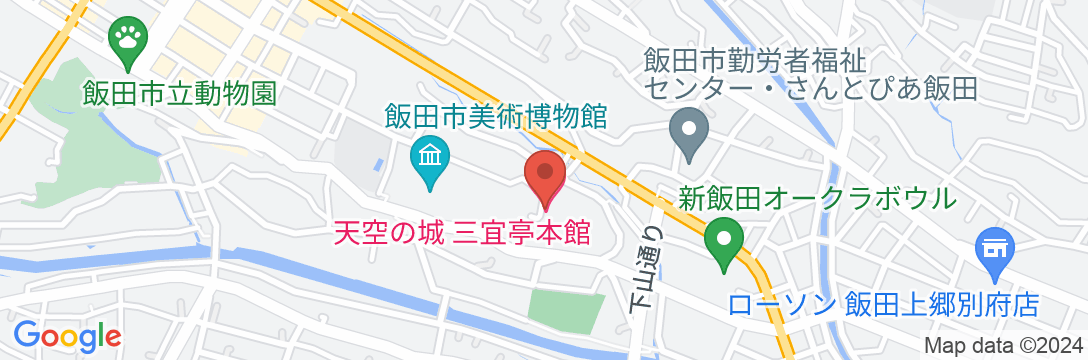 天空の城 三宜亭本館の地図