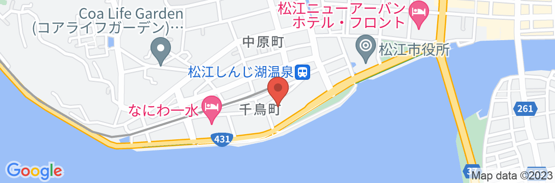 松江しんじ湖温泉 ホテル一畑の地図