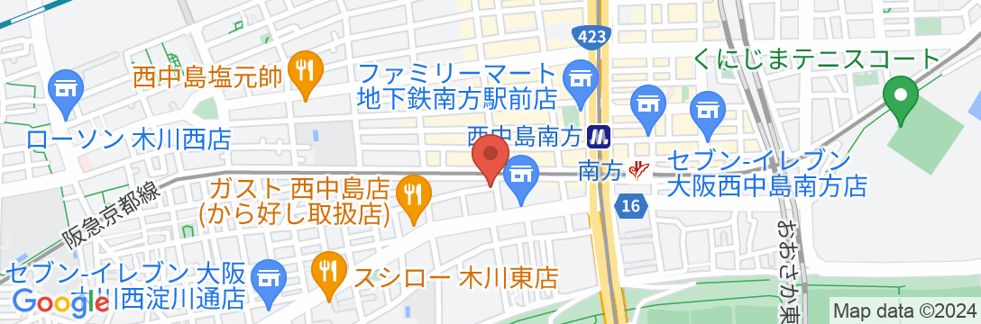 ホテルクライトン新大阪の地図