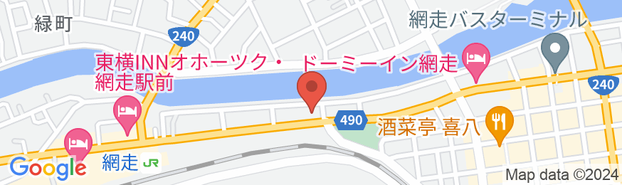 網走 北海ホテルの地図