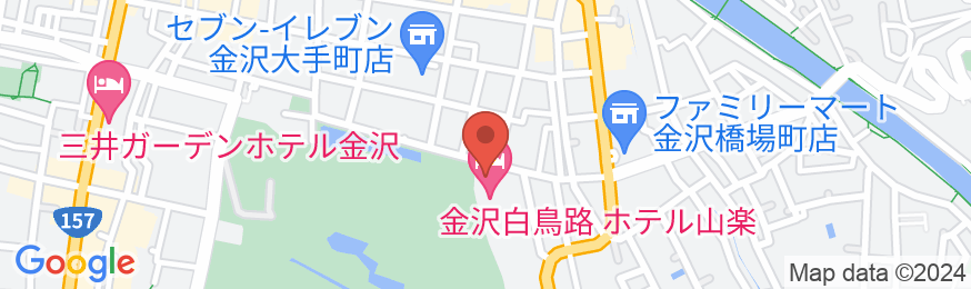 金沢白鳥路 ホテル山楽の地図