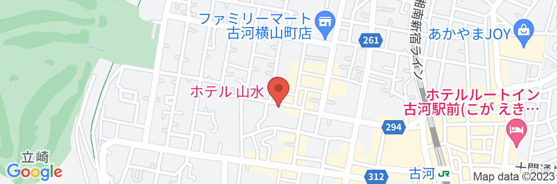 ホテル山水<茨城県>の地図