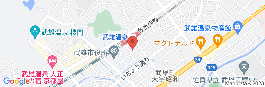 セントラルホテル武雄温泉駅前の地図