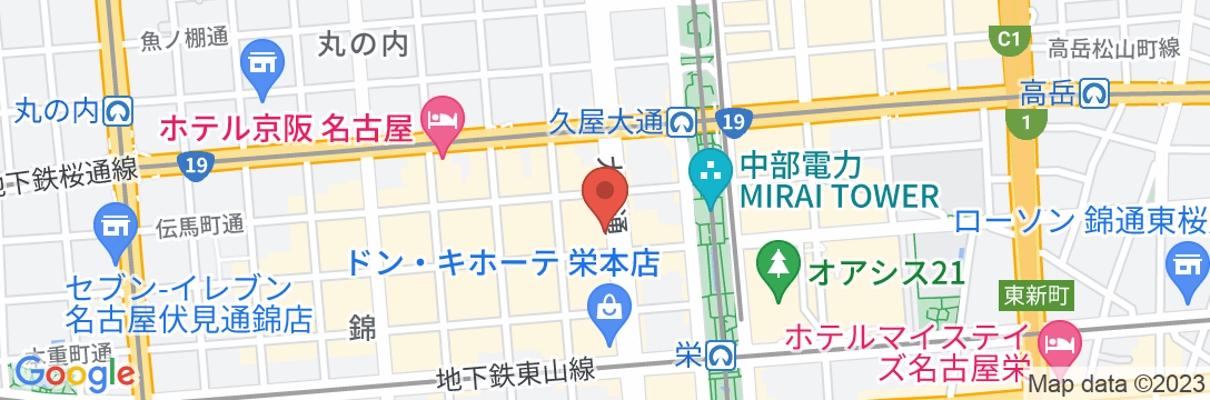 ホテルナチュレ名古屋栄 紀州鉄道グループの地図