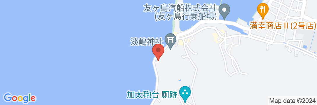 和歌山加太温泉 シーサイドホテル加太海月の地図