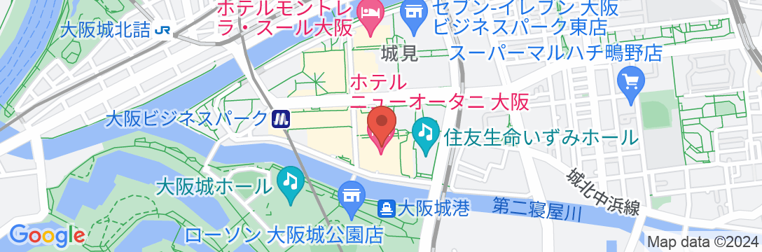 ホテルニューオータニ大阪の地図