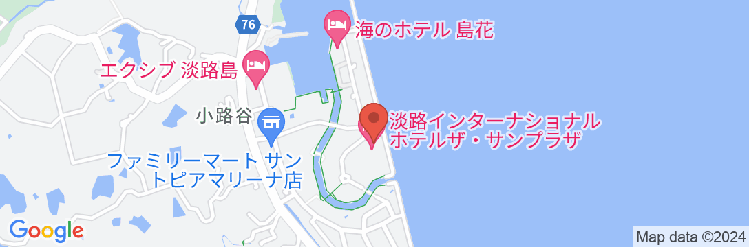 洲本温泉 淡路インターナショナルホテル ザ・サンプラザ <淡路島>の地図