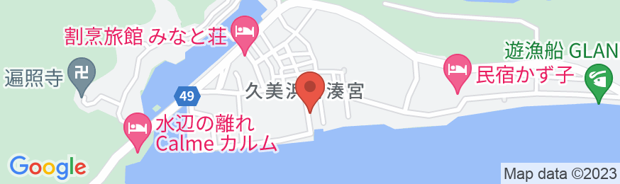 山陰海岸国立公園 久美浜・小天橋 民宿 あさひの地図