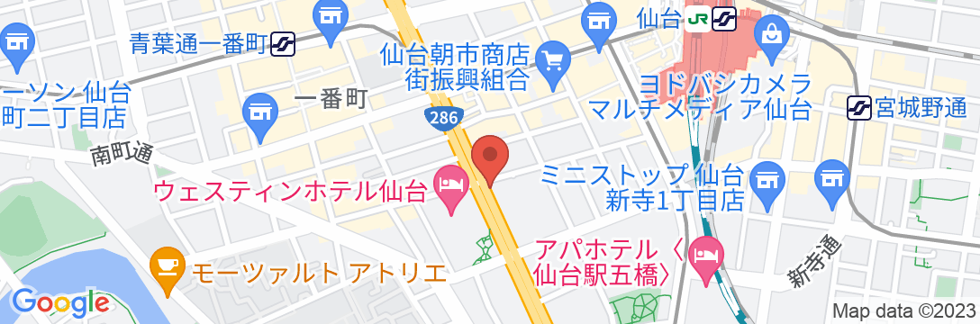 仙台国際ホテルの地図