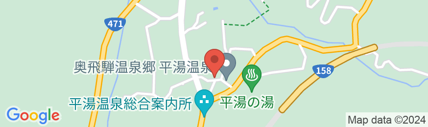 平湯温泉 中村館の地図