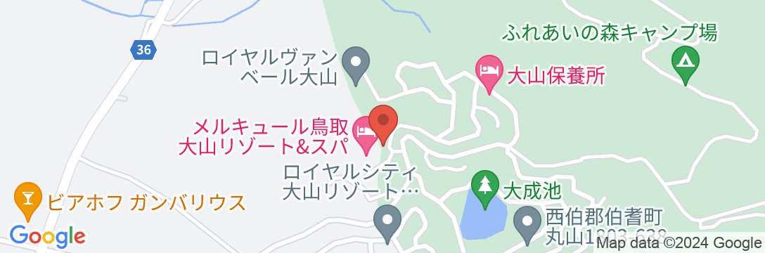 メルキュール鳥取大山リゾート&スパ(旧ロイヤルホテル 大山)の地図