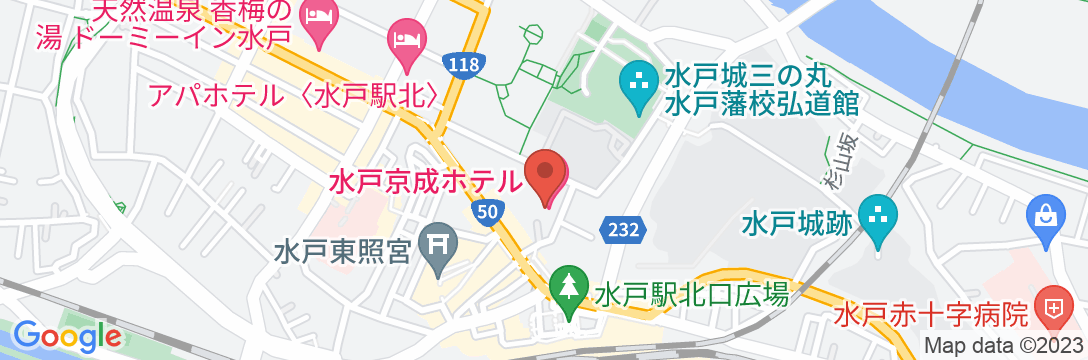 水戸京成ホテルの地図