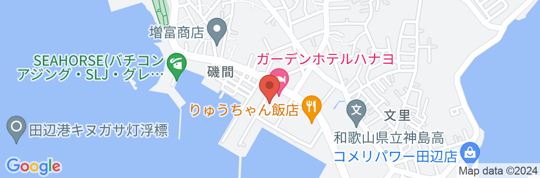 ガーデンホテルハナヨの地図