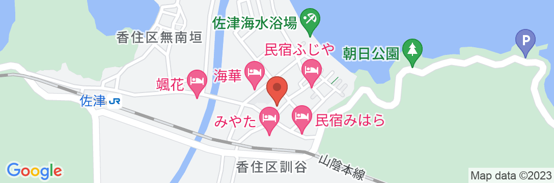 佐津温泉 御宿 たつみの地図