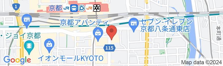 ホテル エルシエント京都八条口の地図