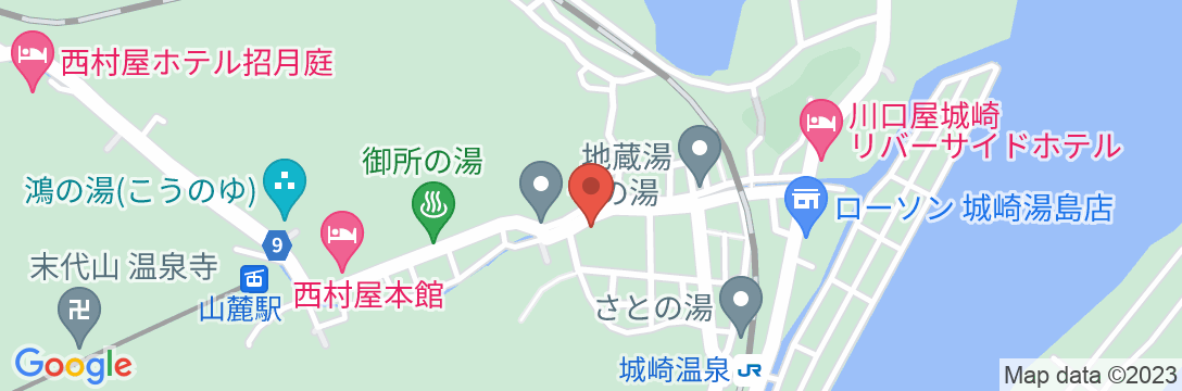 城崎温泉 新かめやの地図