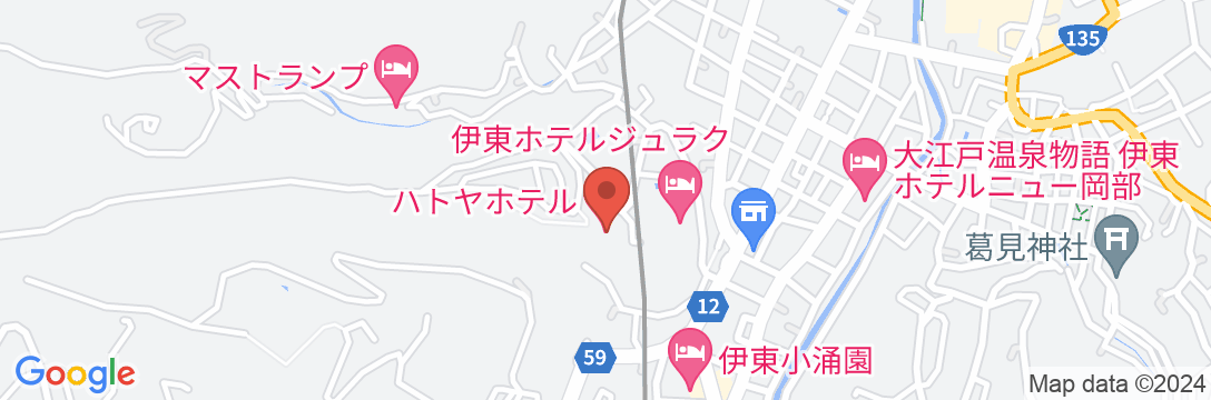 伊東温泉 ハトヤホテルの地図
