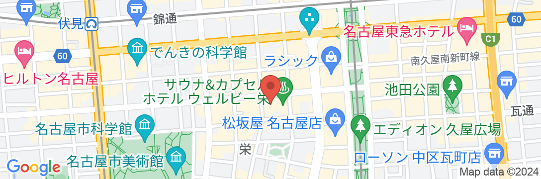 プリンセスガーデンホテル<名古屋栄>の地図