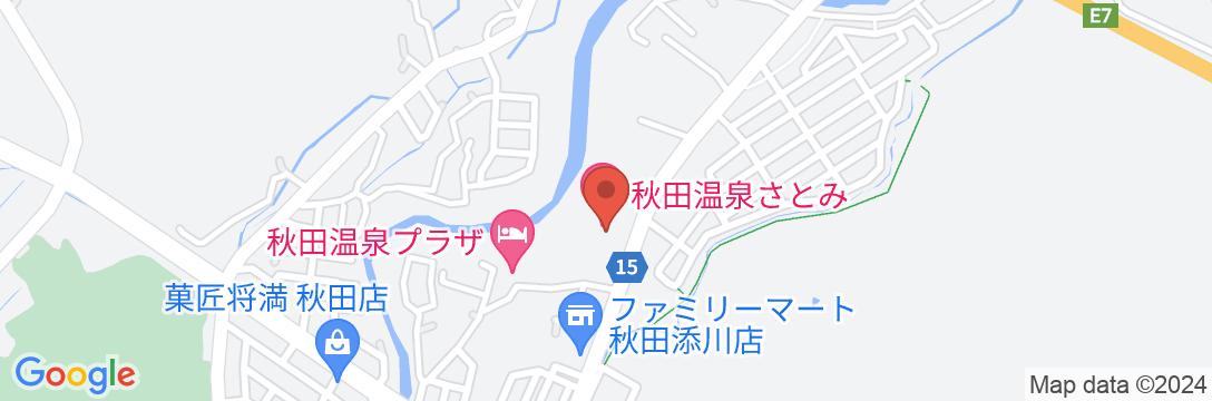 秋田温泉さとみの地図
