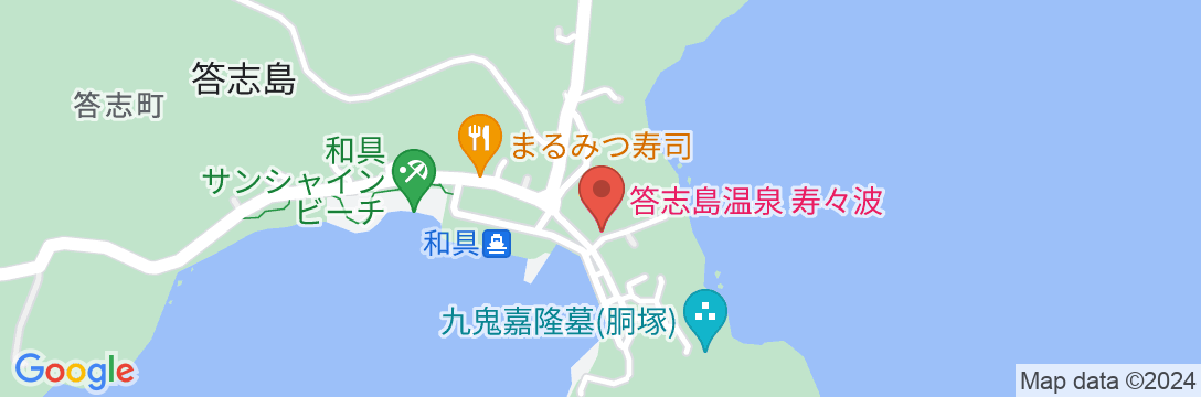 漁師の島 答志島温泉 寿々波の地図