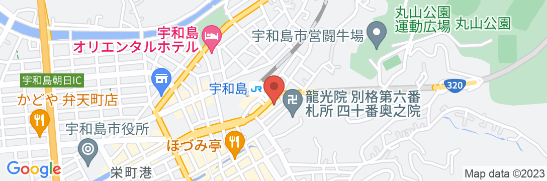 宇和島ターミナルホテルの地図